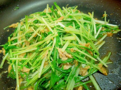 フライパンで５分☆ツナと水菜のササッと炒め
